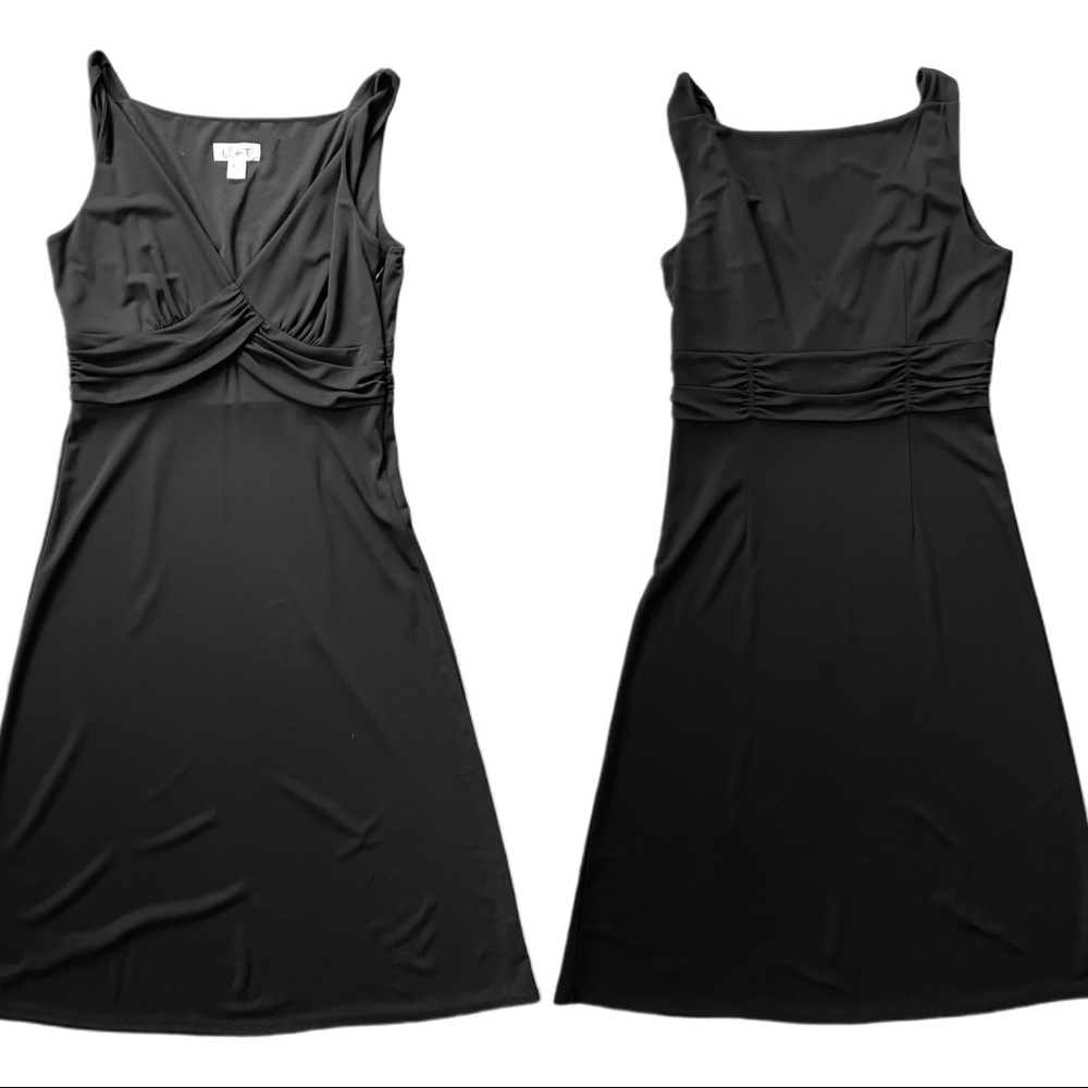 LOFT Twisted Strap Sleeveless Black Dress